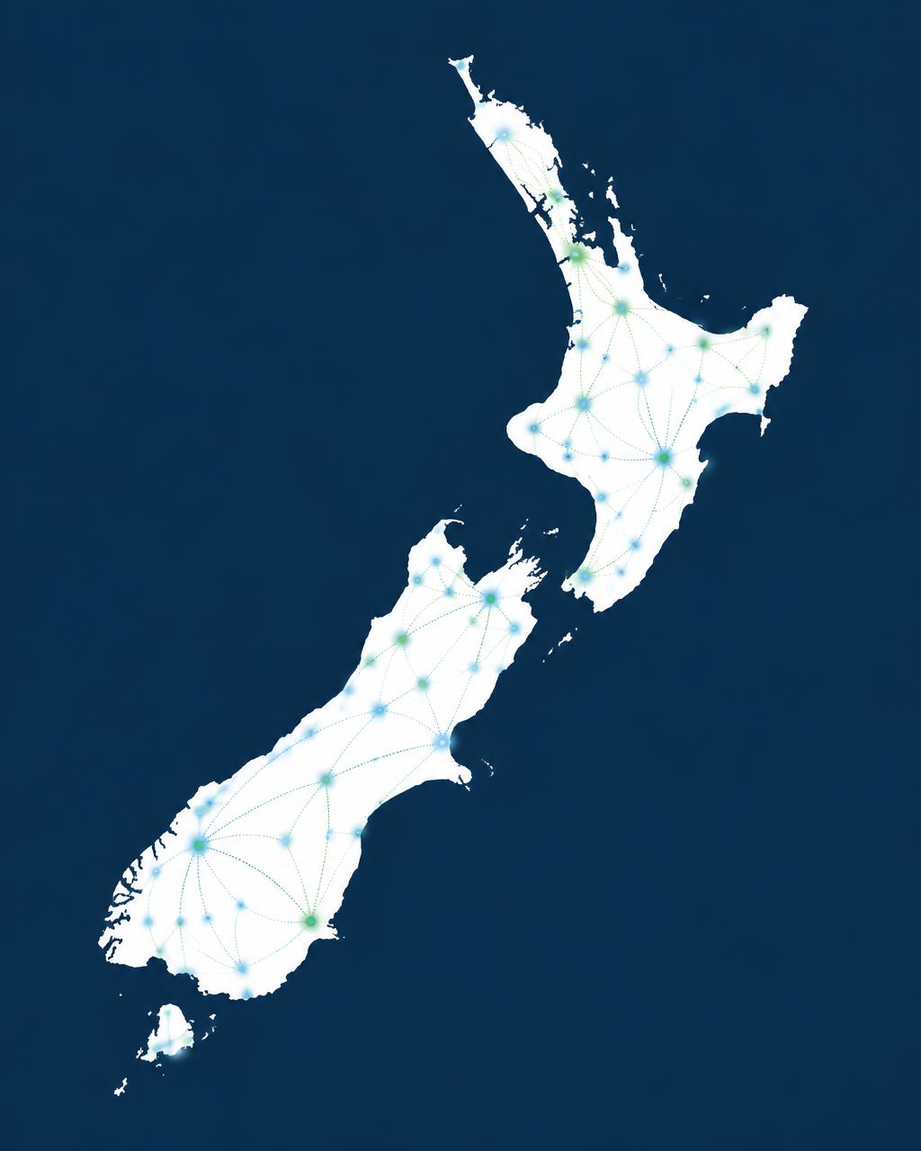 Map of New Zealand showing Plastics Hub NZ nationwide supply and delivery coverage
